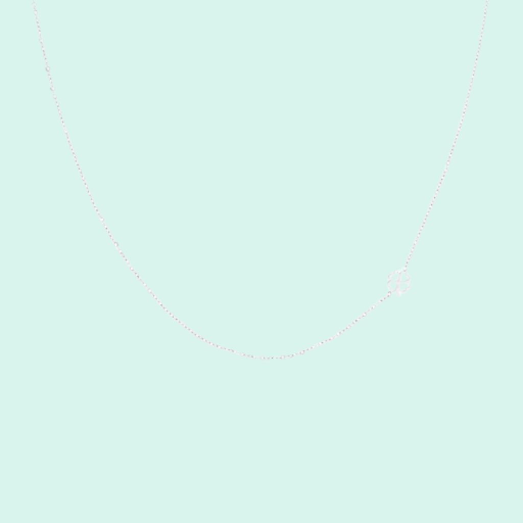 SN-2036 - Silver Necklace with a Clover