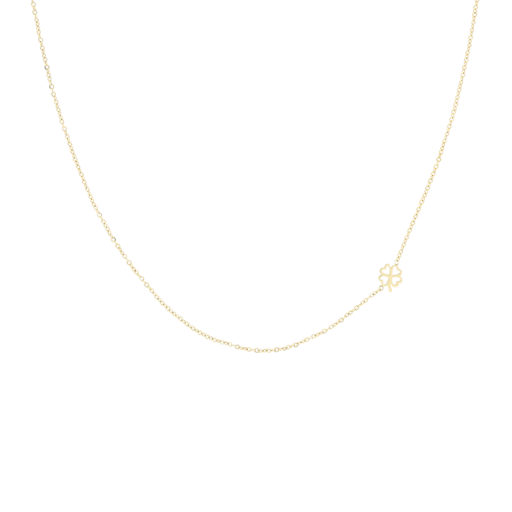 Gold Necklace with a Clover