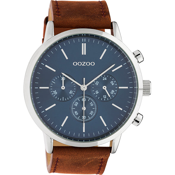 C10540 / 48mm / Silver / Dark Blue / Cognac