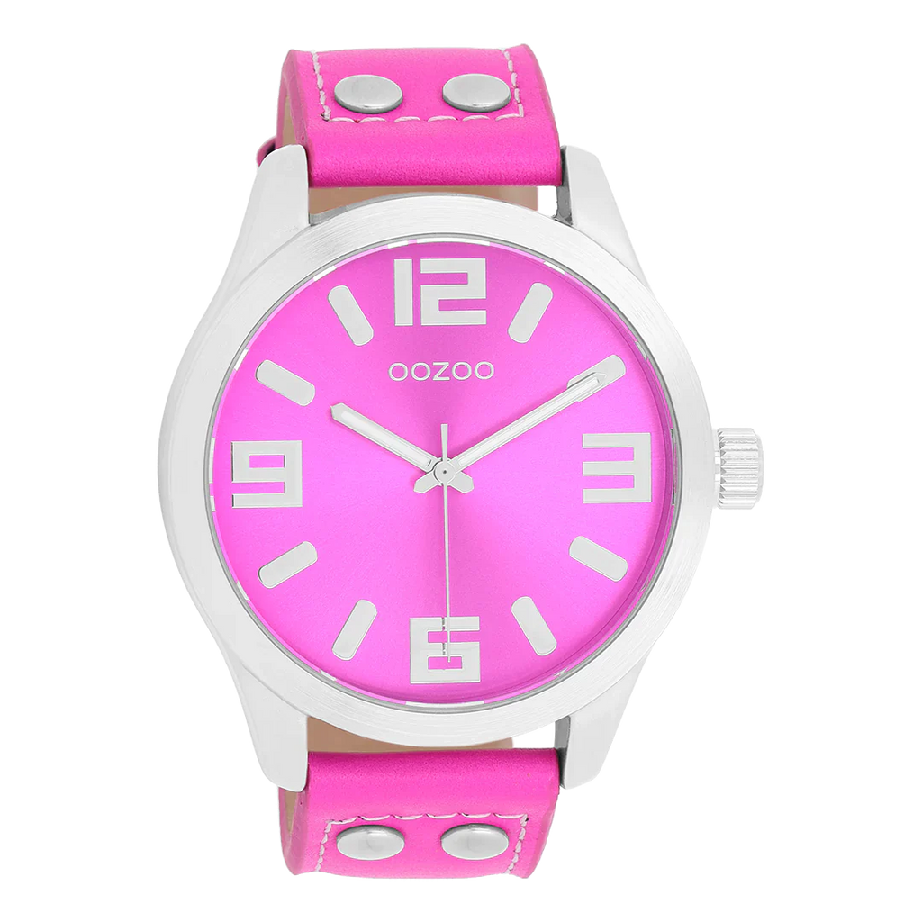 C1074 / 46mm / Silver / Fluro Pink