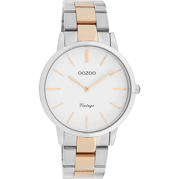 C20033 / 38mm / Silver / Rose Gold / White