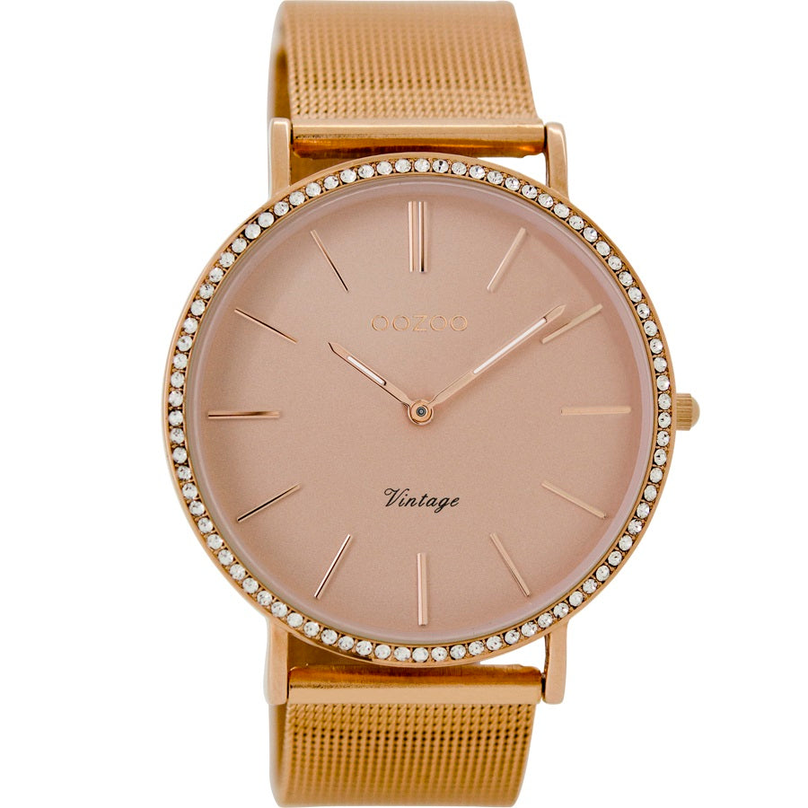 C8894 / 40mm / Rose Gold Mesh