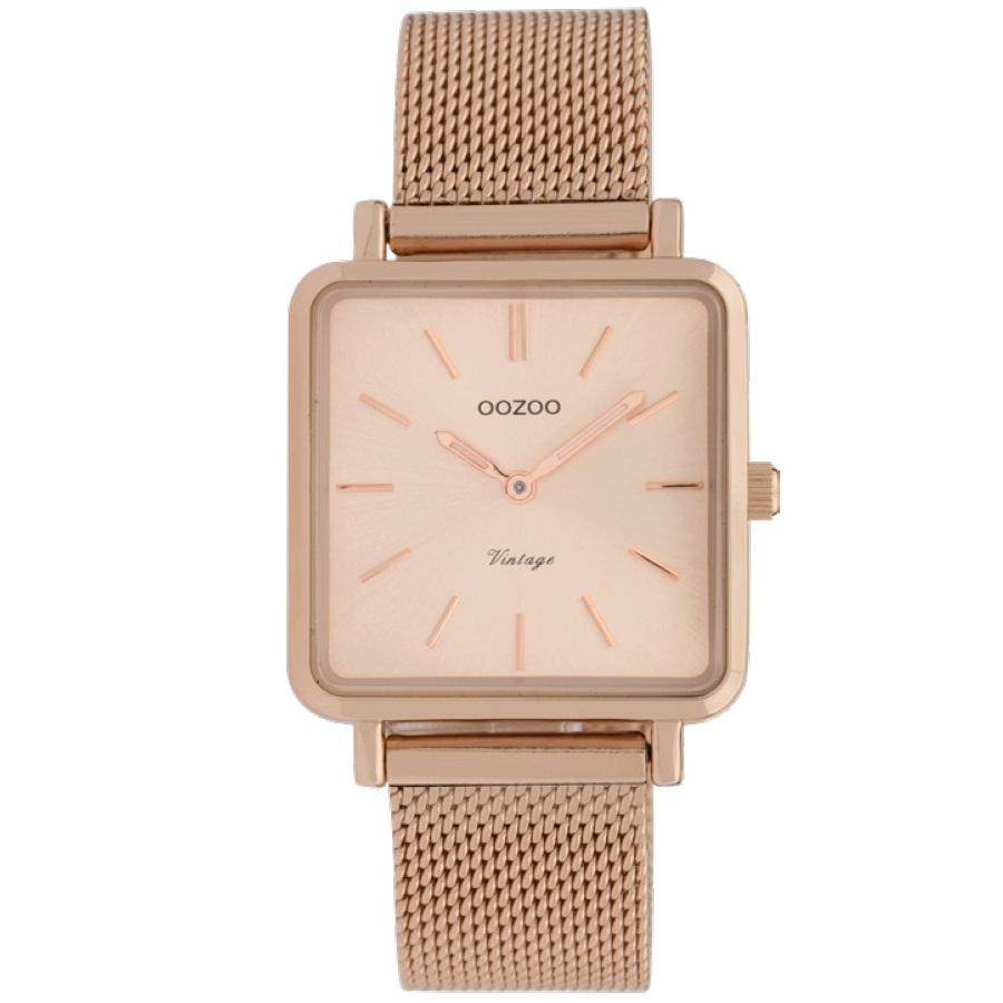 C9847 / 29x29mm / Square / Rose Gold Mesh
