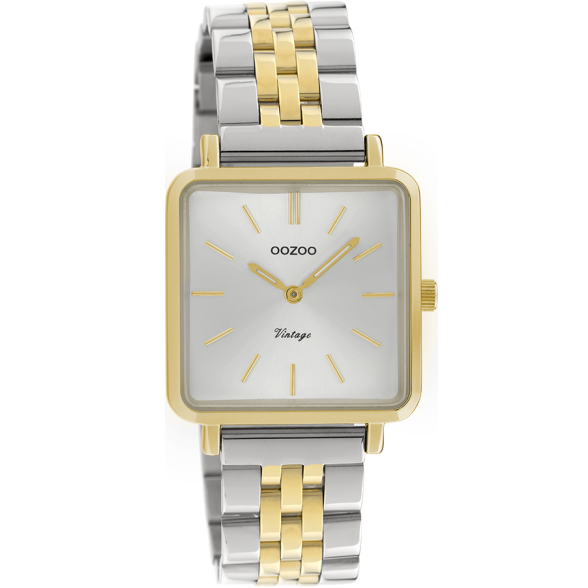 C9953 / 29x29mm / Square / Silver Gold Metal