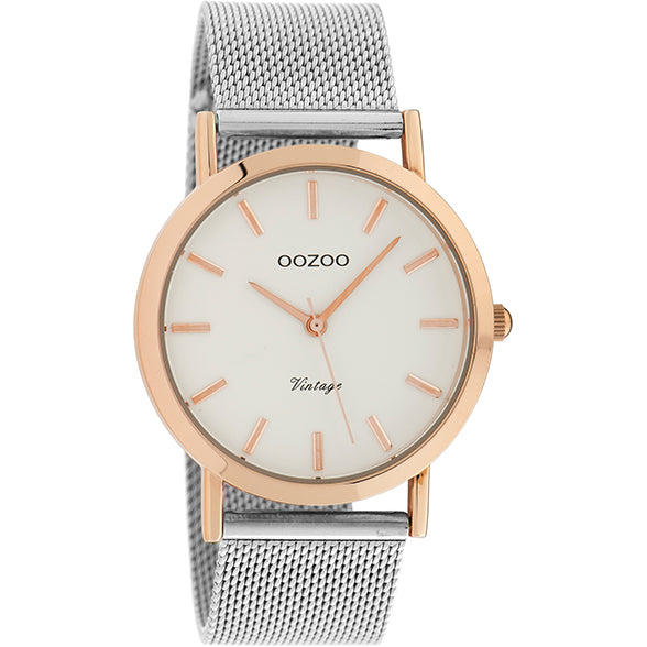 C9991 / 38mm / Rose Gold / Silver / White