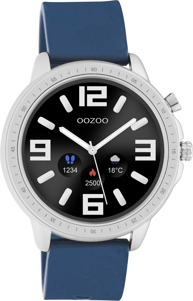 Q315 / 45mm / Dark Blue / Silver / Rubber