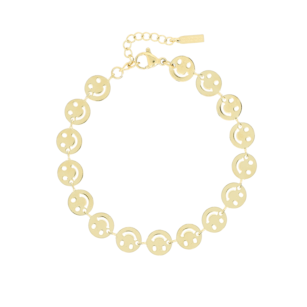 Gold bracelet with smileys