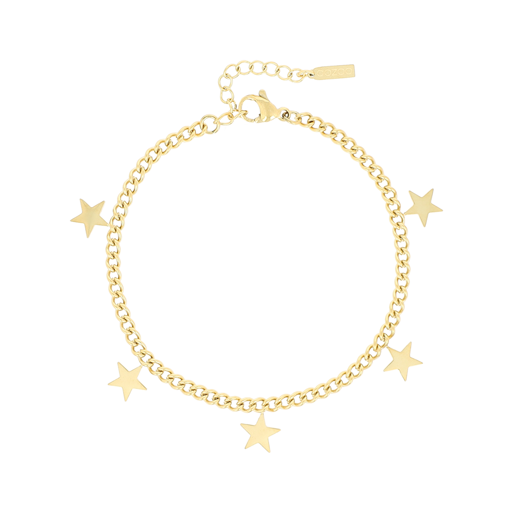 Gold bracelet with stars