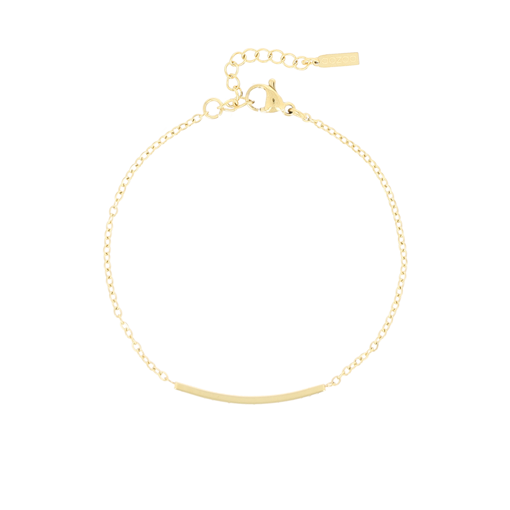 Gold bracelet with rhinestones