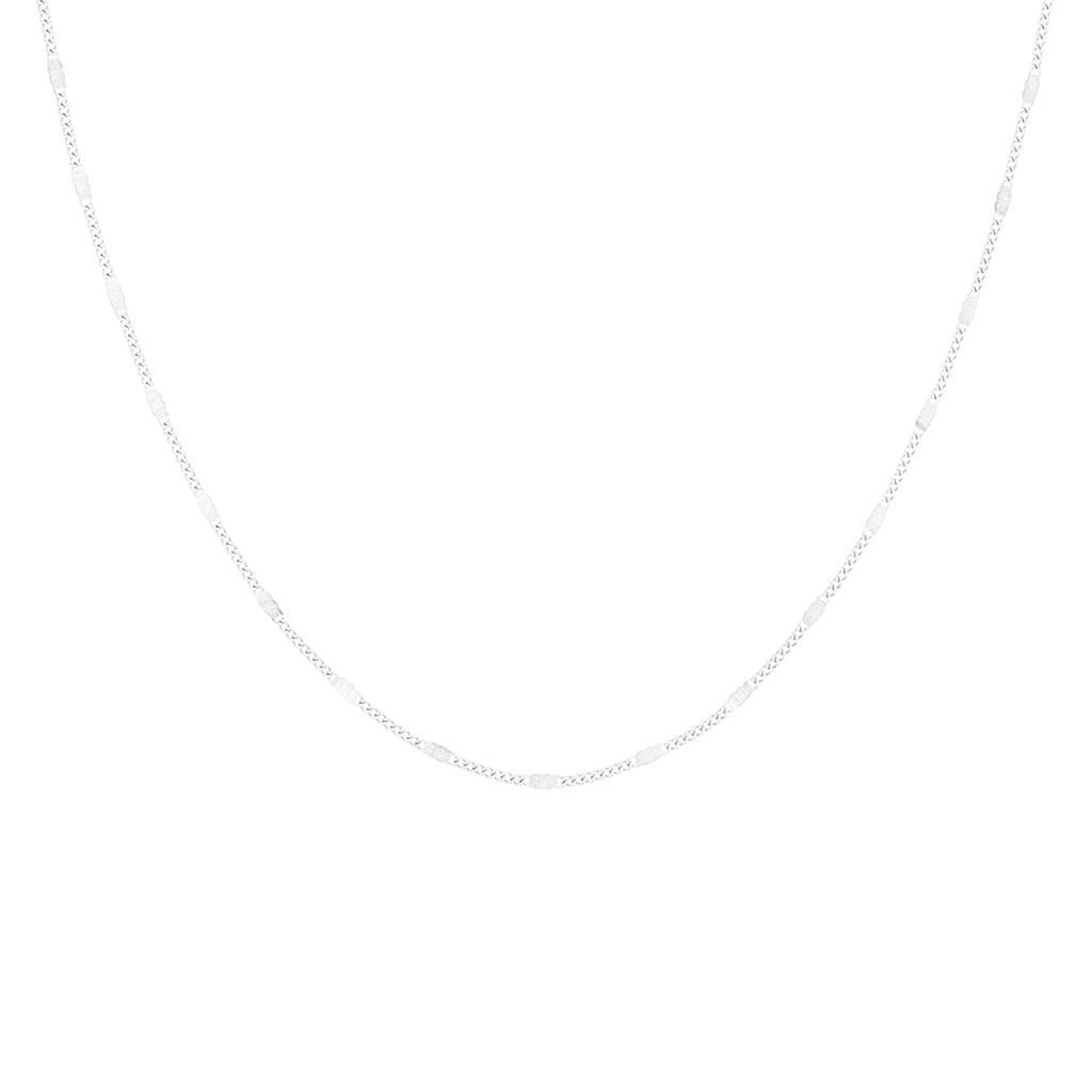 Silver coloured necklace with classic detail