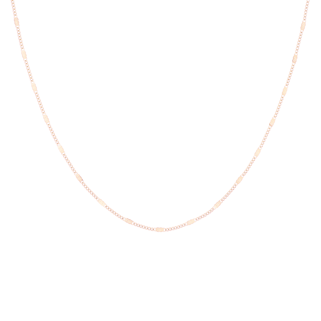 Rose gold necklace with classic detail
