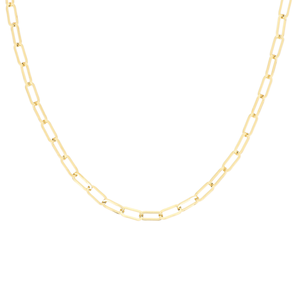 Gold coloured necklace with chunky chain links