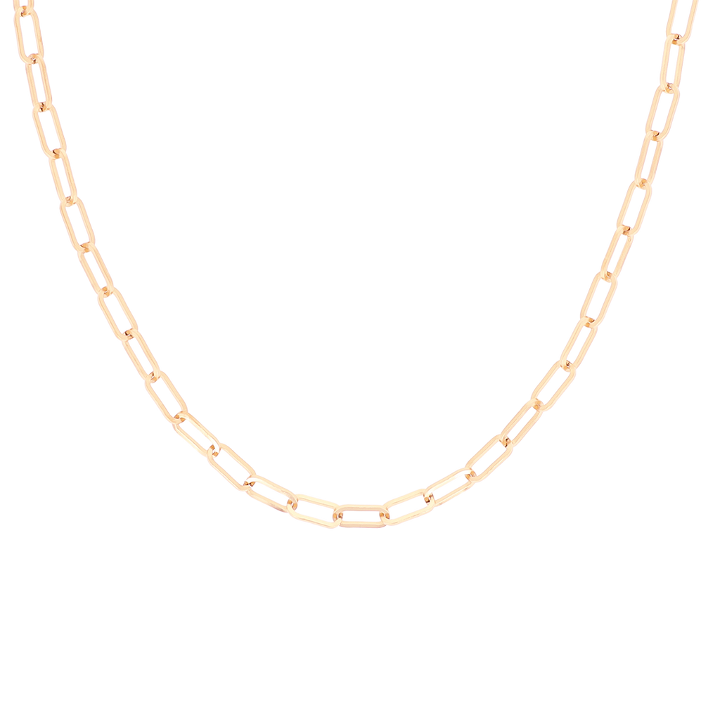 Rose gold necklace with chunky chain links