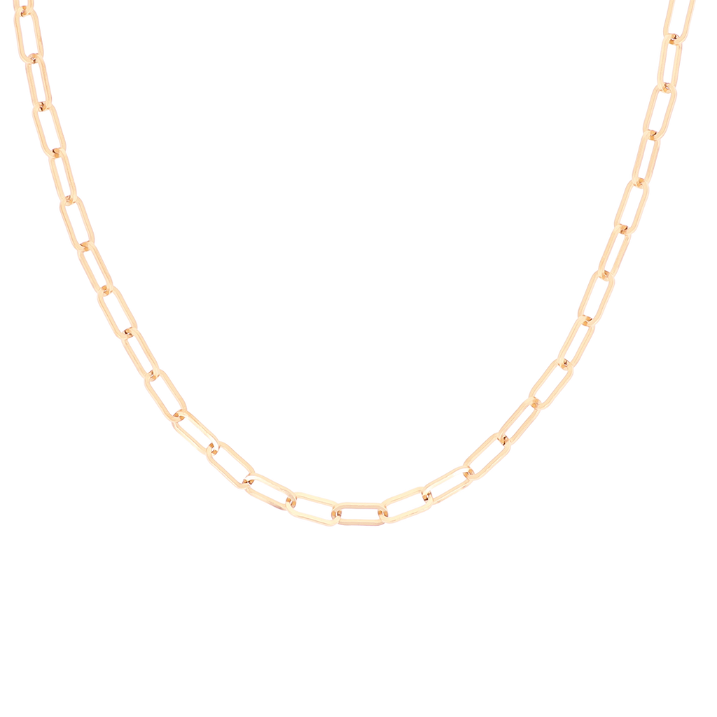 Rose coloured necklace with chunky chain links