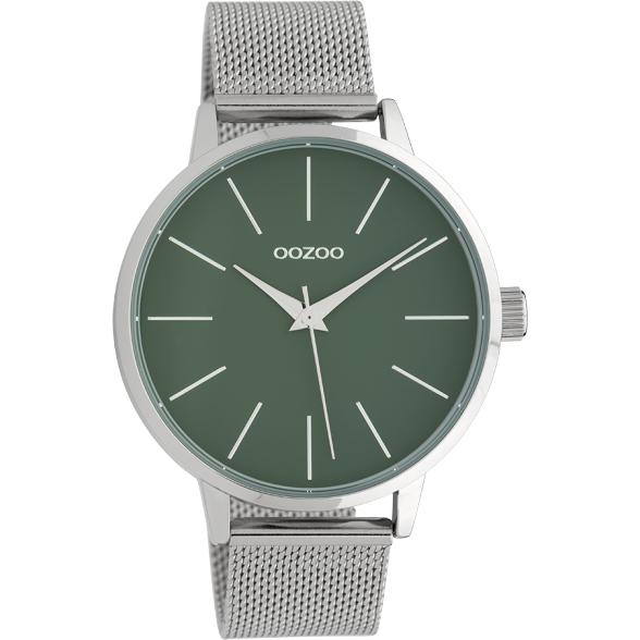 C10006 / 42mm / Silver / Forrest Green